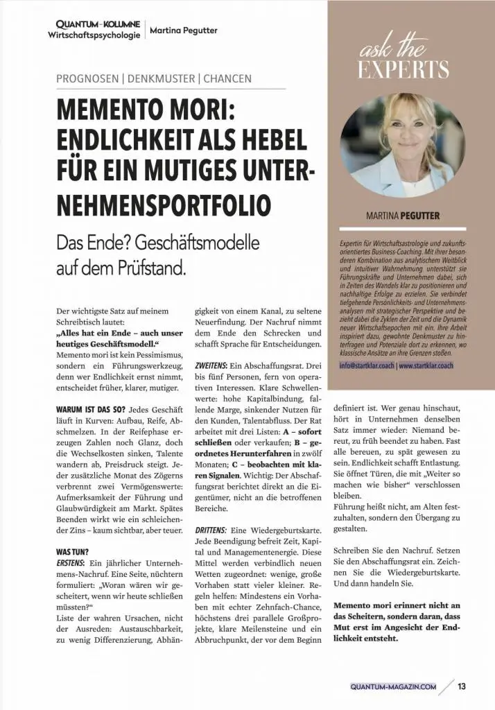 Quantum Wirtschaftsmagazin: September 2025